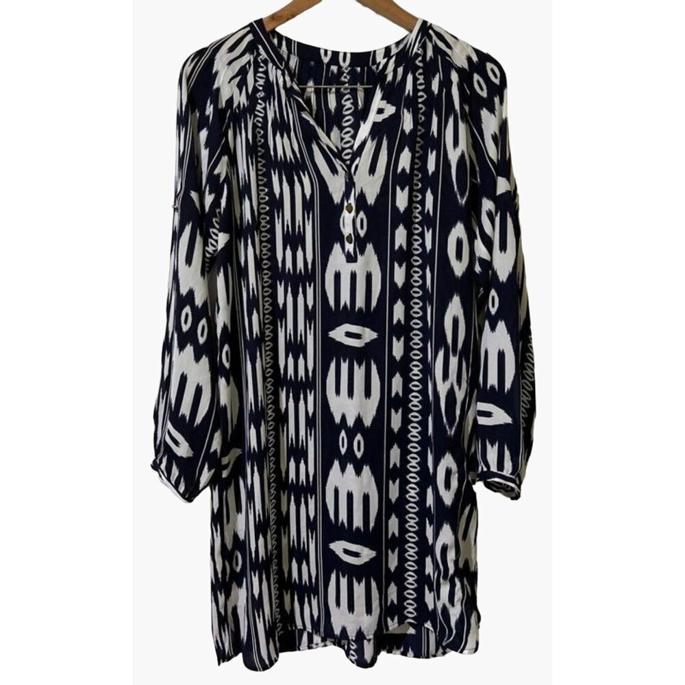 BANANA REPUBLIC Blue Casual Dress| Boho Summer Dress Women's Size 8 Excellent ve